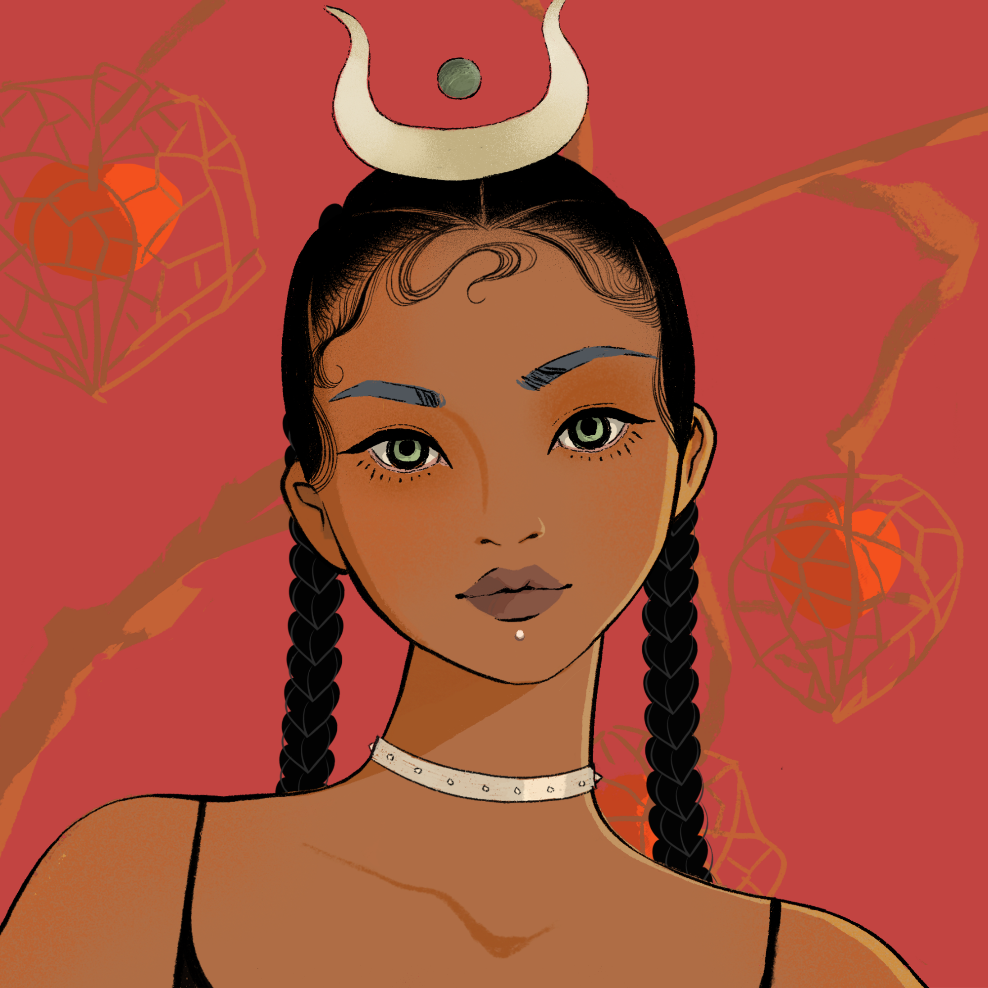 a portrait of Ruby, the elegant amulet