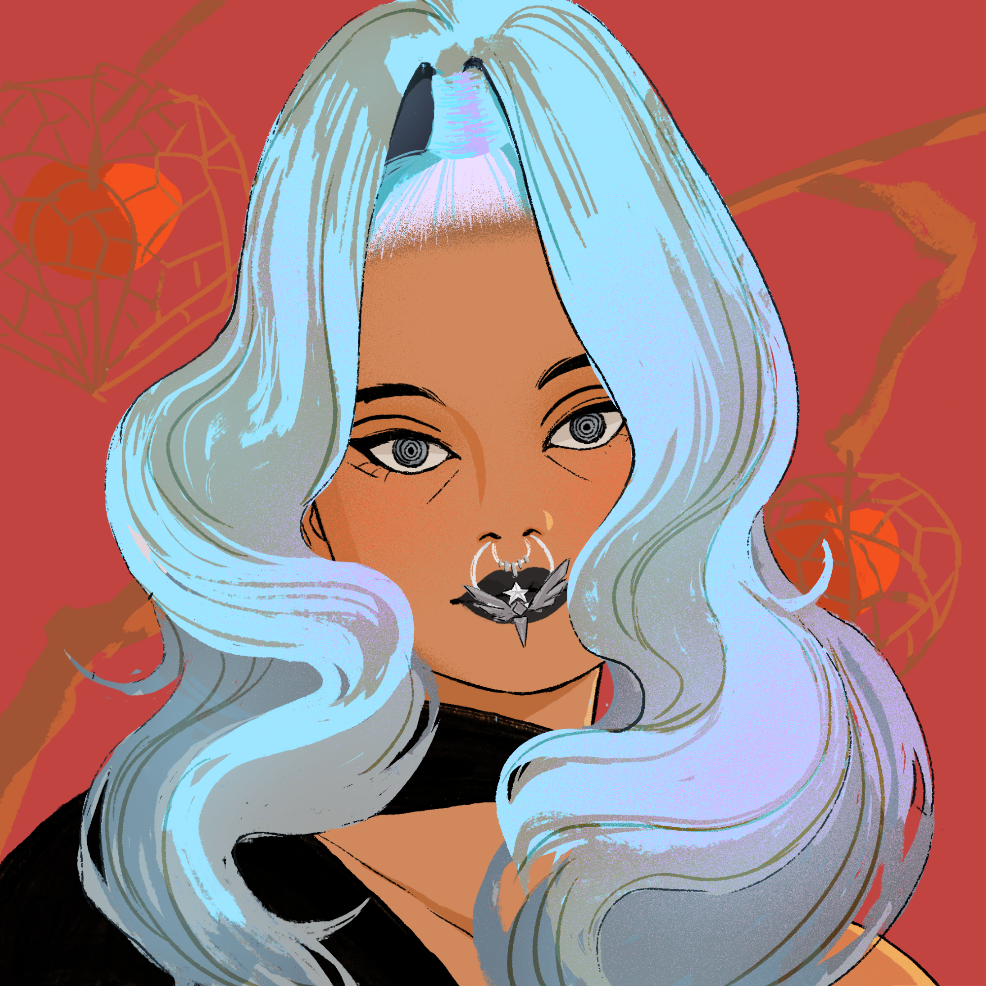 a portrait of Thera, the motley rasp