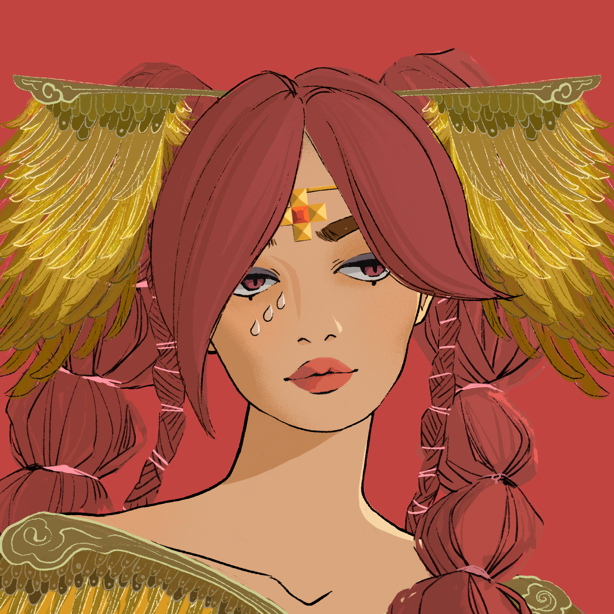 a portrait of Aria crystal