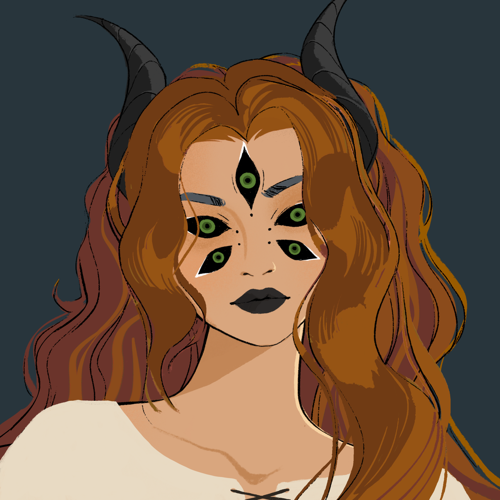 a portrait of Iraya, the mischievous sparkler