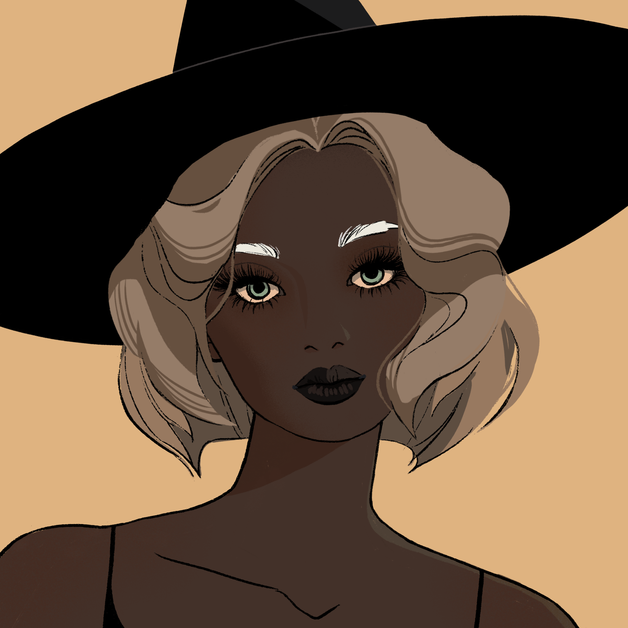 a portrait of Mahogany, the stoic falchion