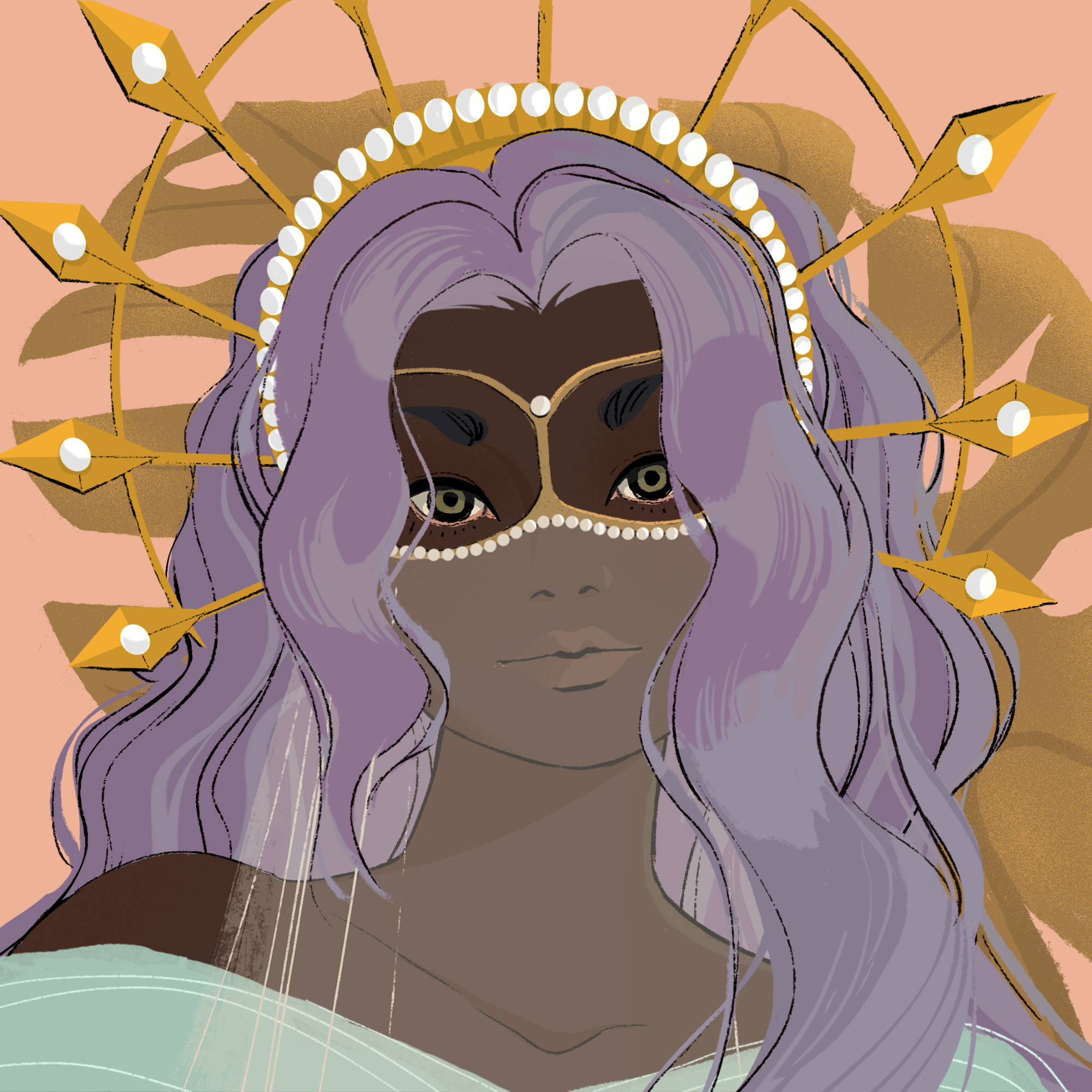 a portrait of Jasmine, the gilded vase