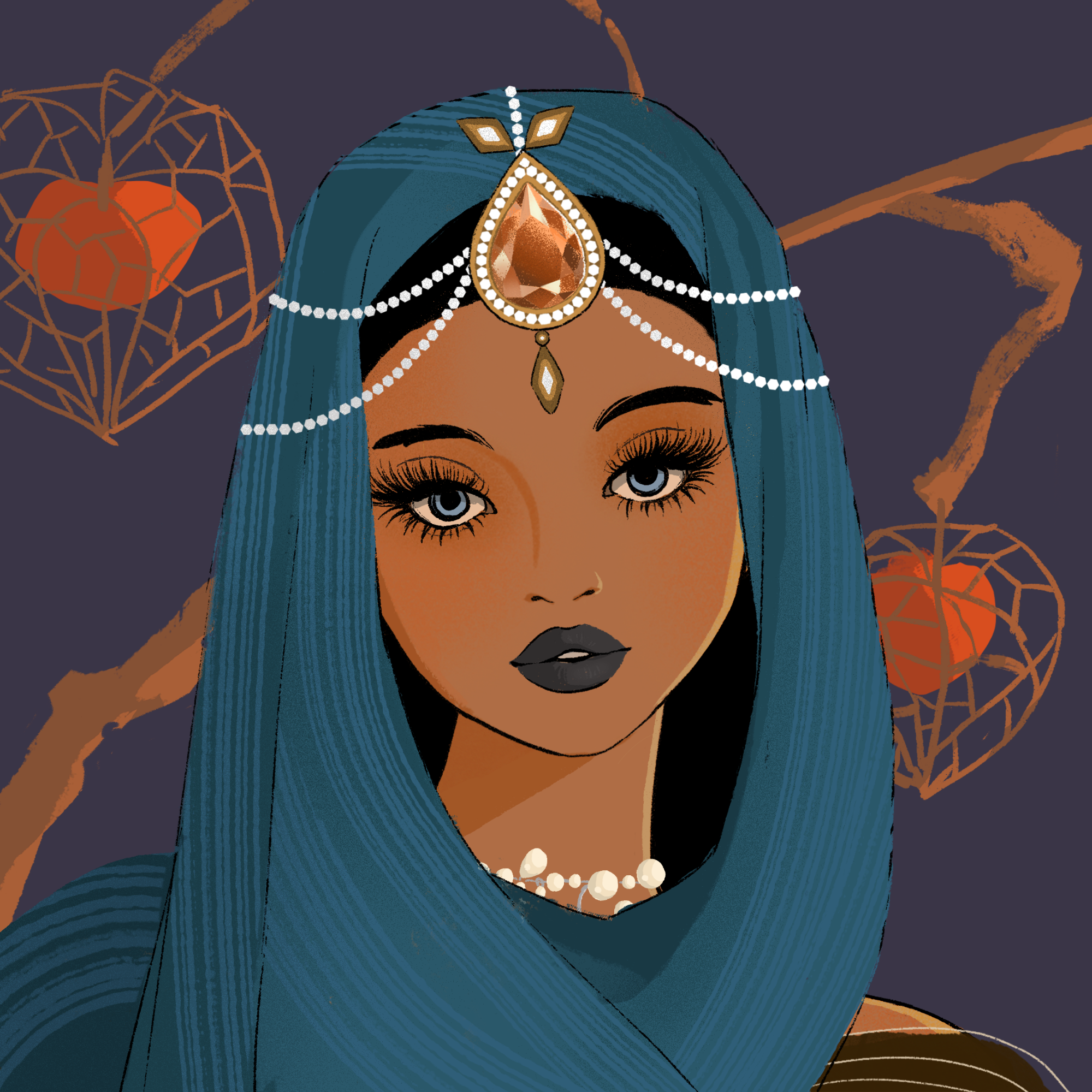 a portrait of Zircon, the mauve vanity