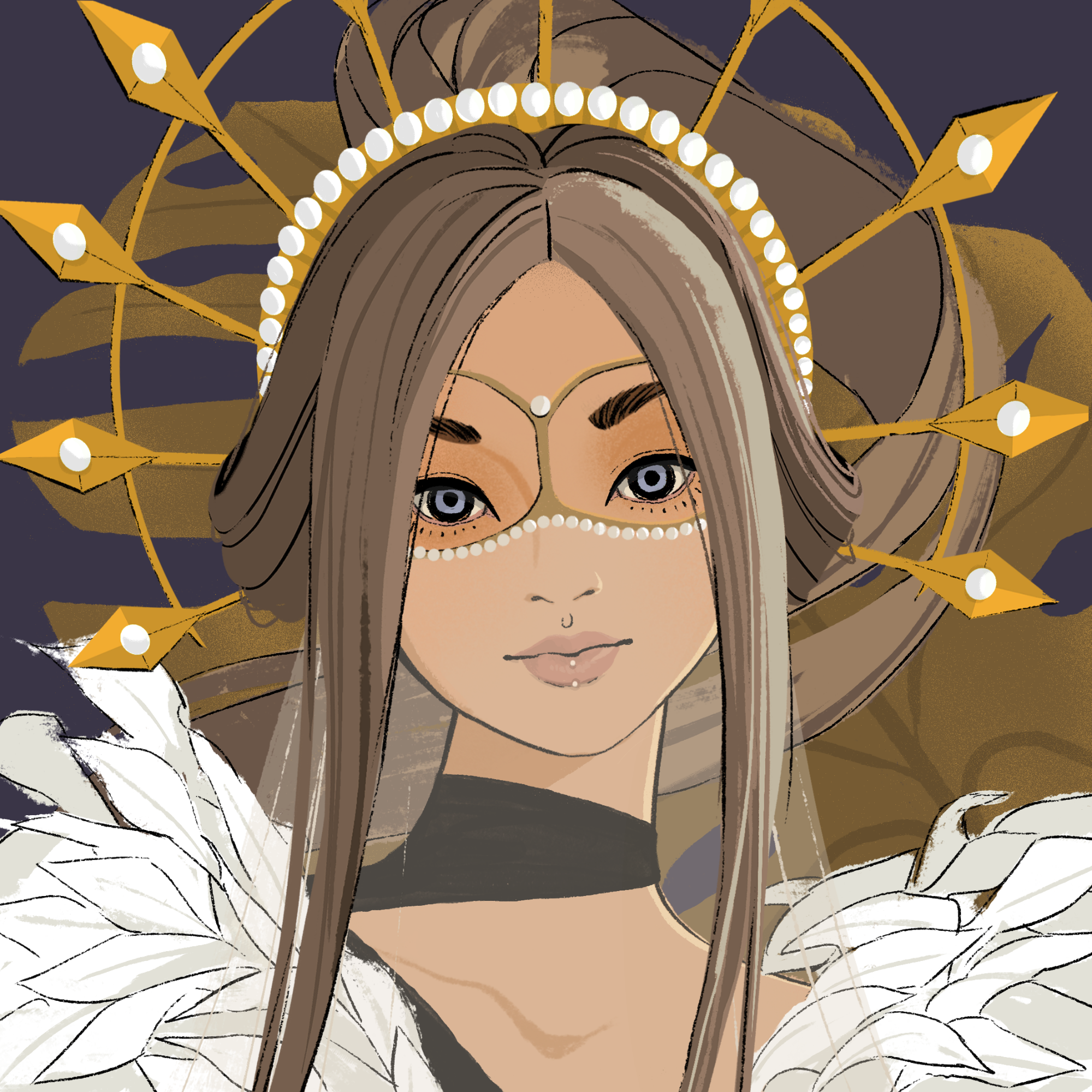 a portrait of Emerald, the suggestive vanity