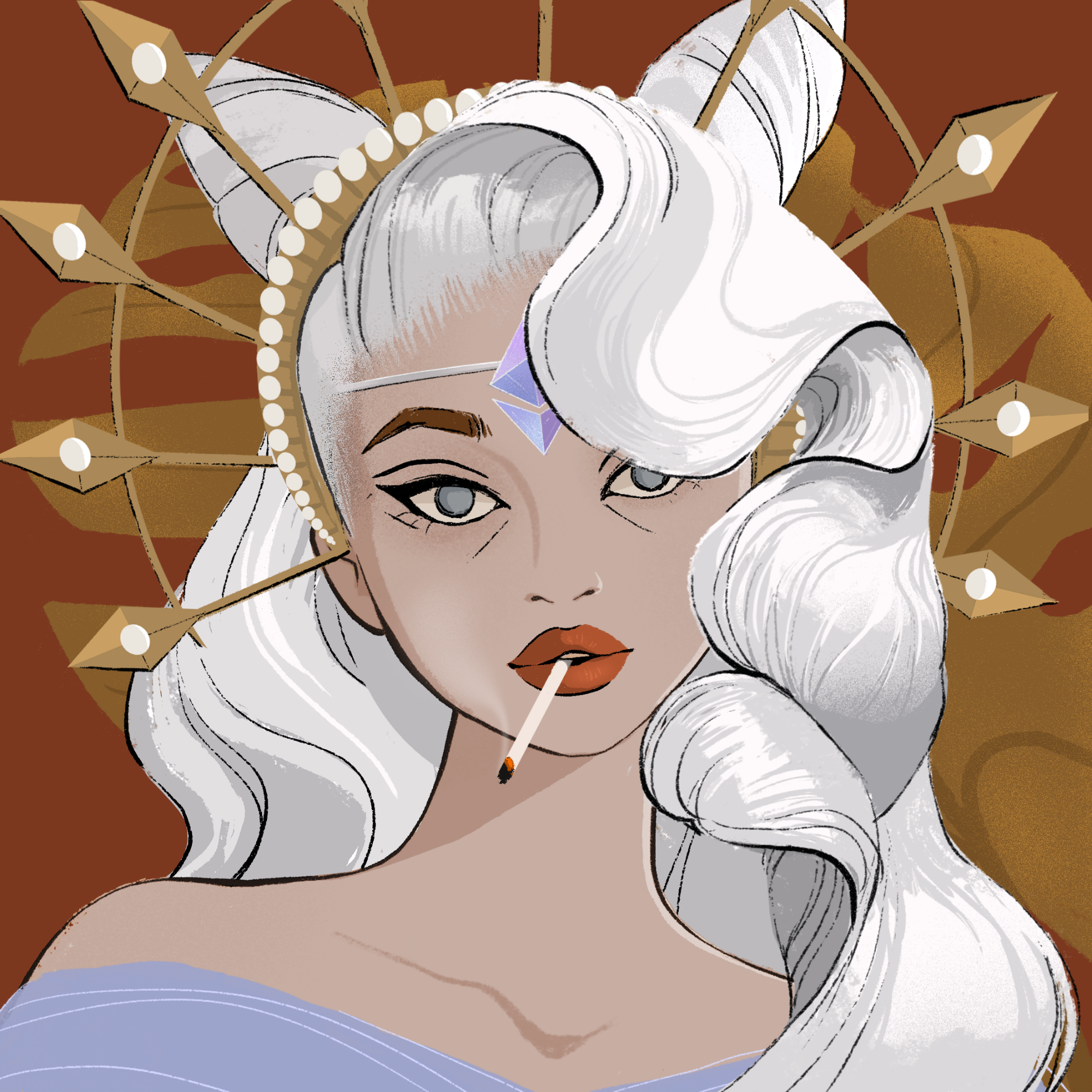a portrait of Madrigal, the dazzling circlet