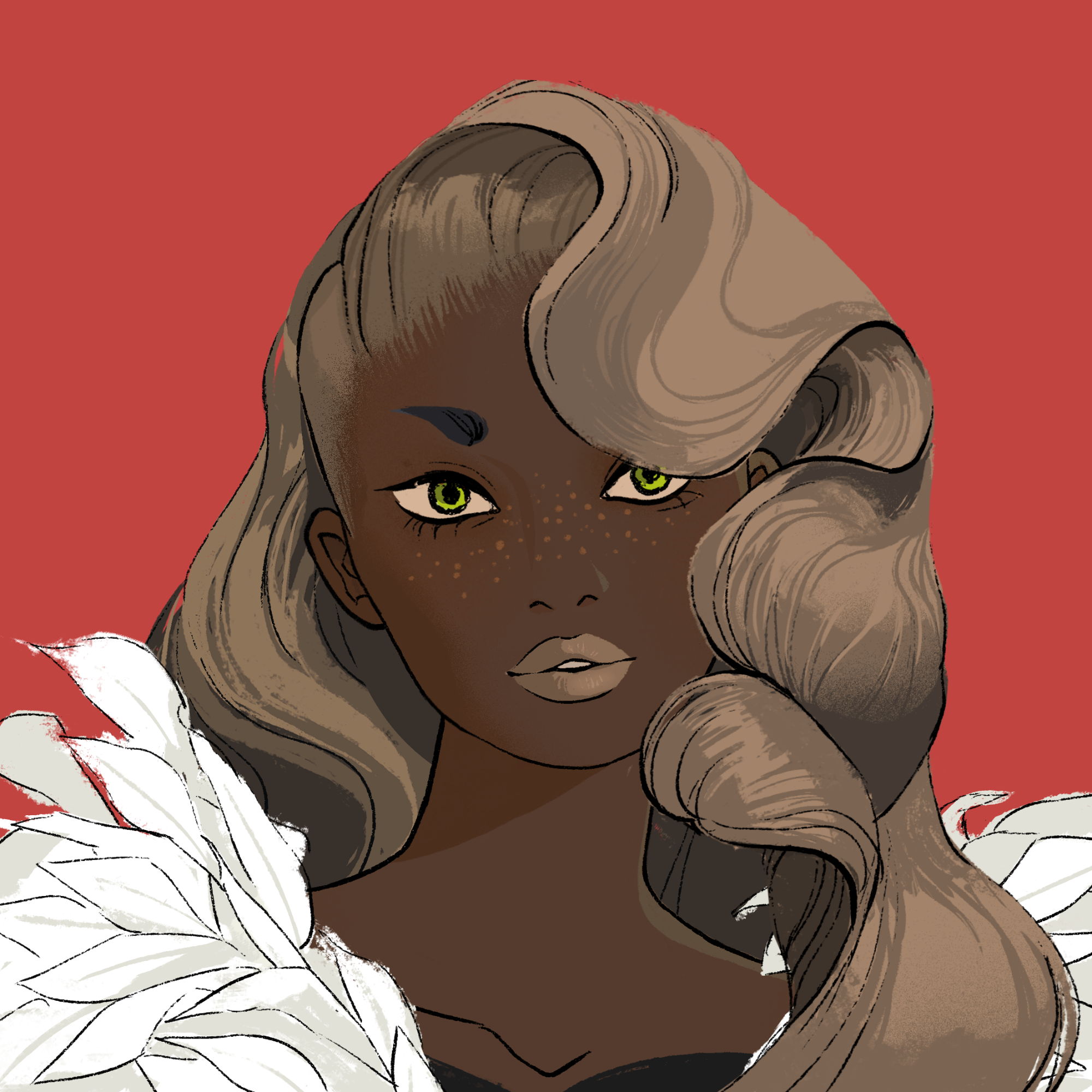 a portrait of Mahogany the motionless