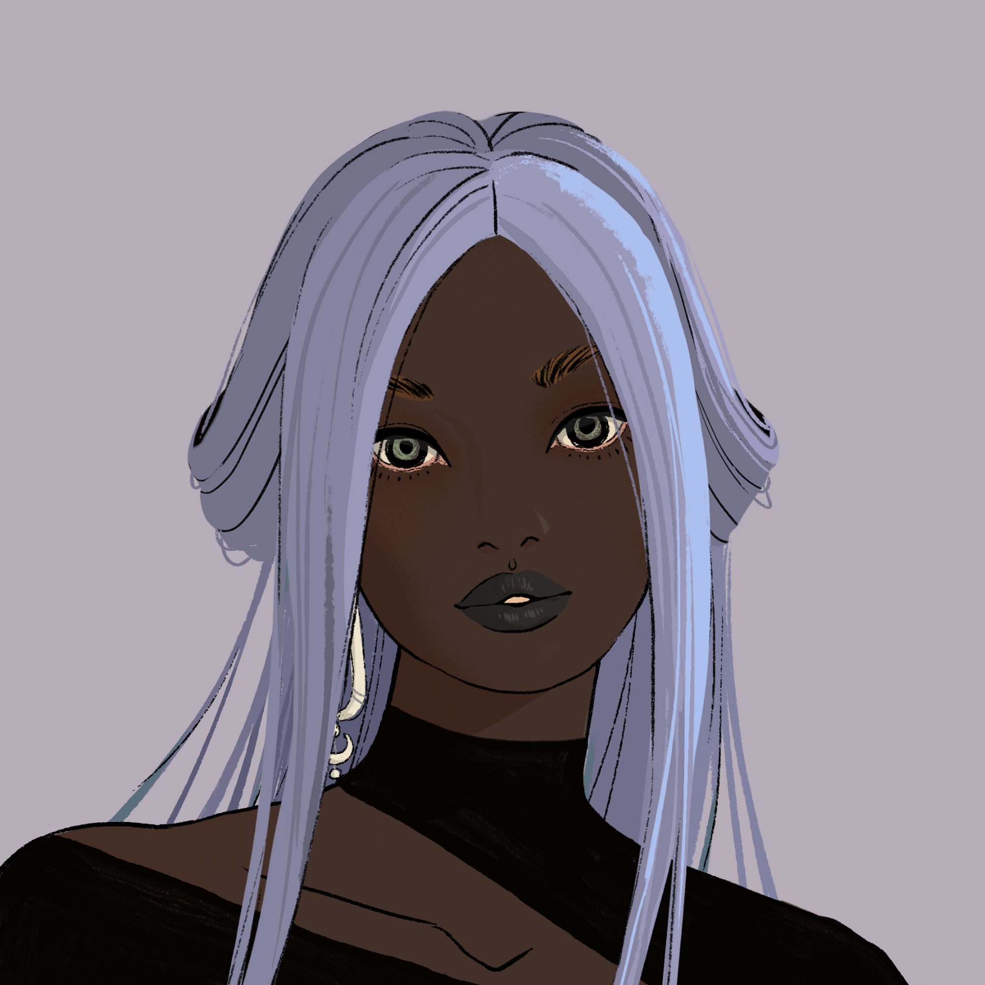 a portrait of Iris the gentle