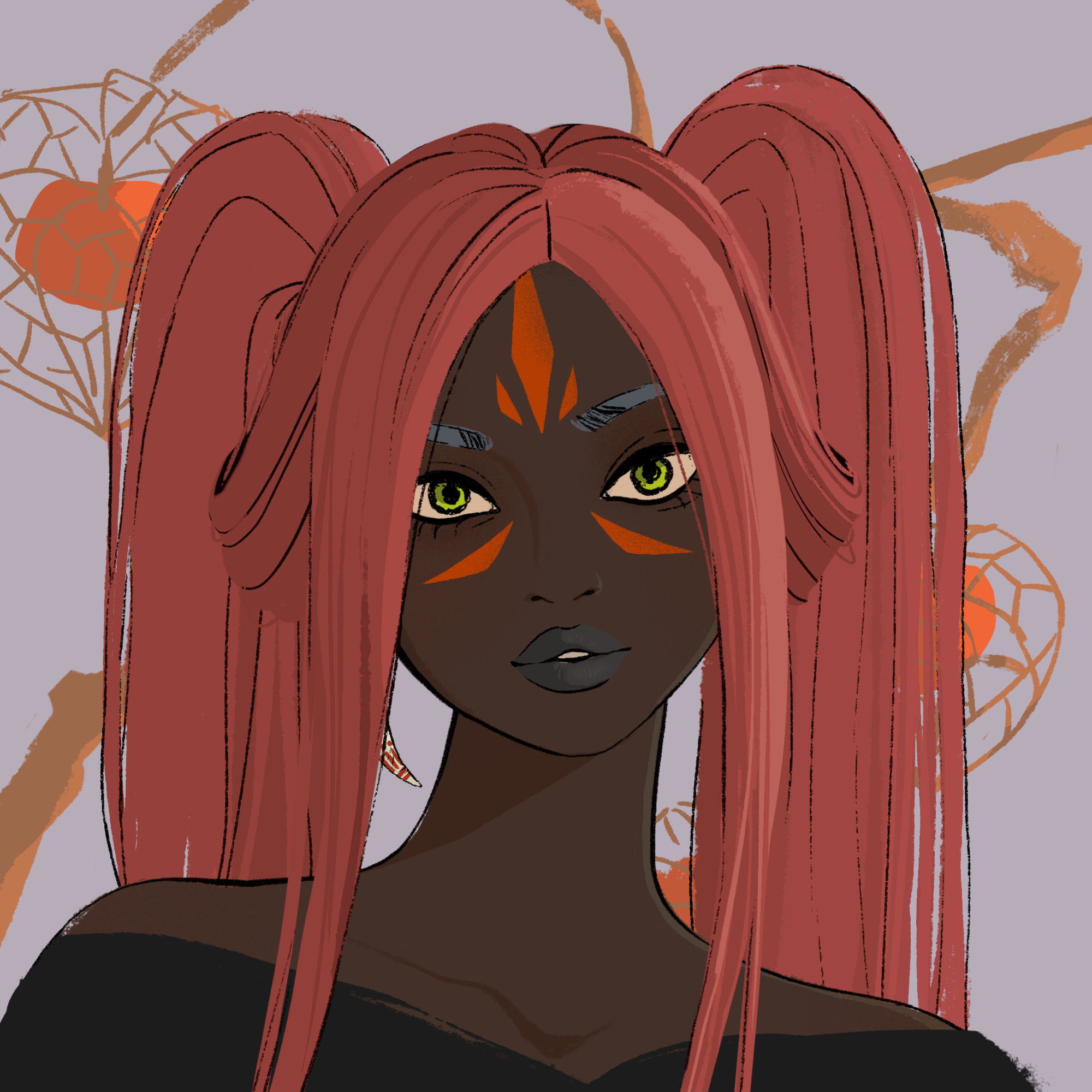 a portrait of Thunderstorm of the demon market