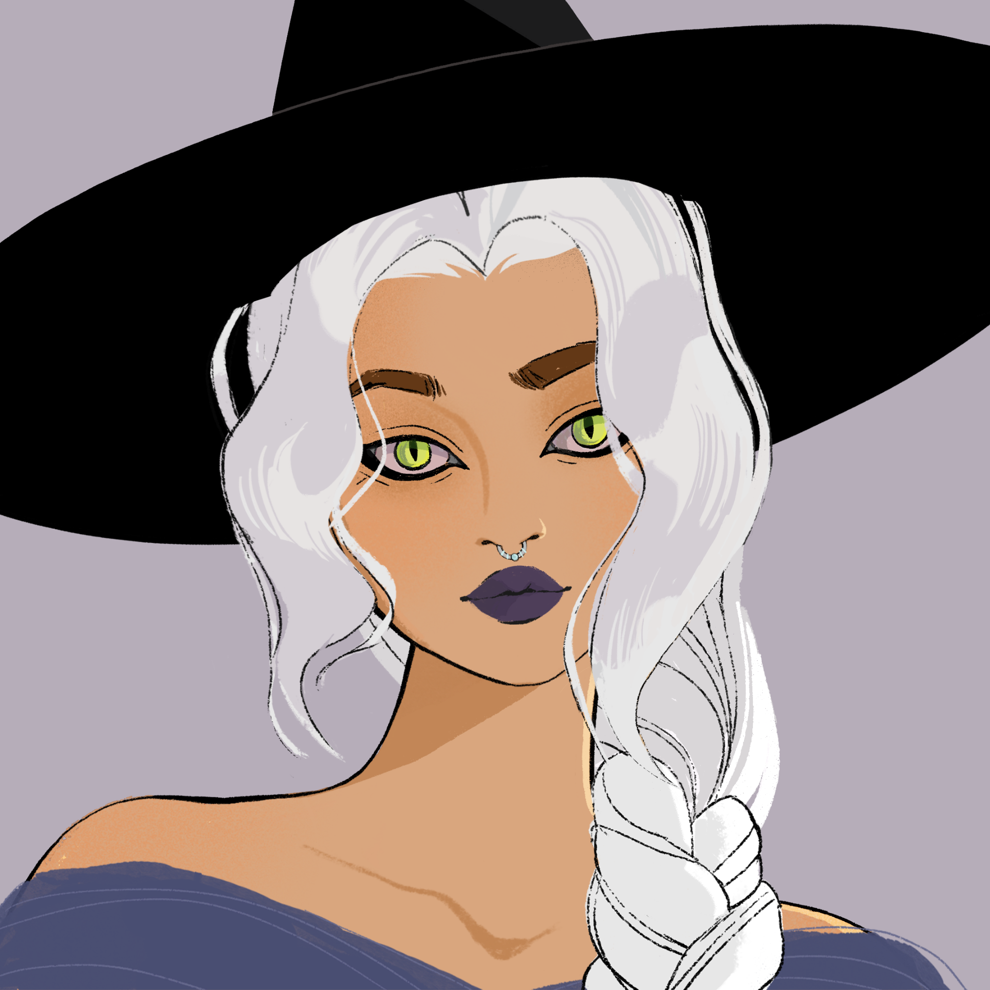 a portrait of Rhubarb, the indistinct dew