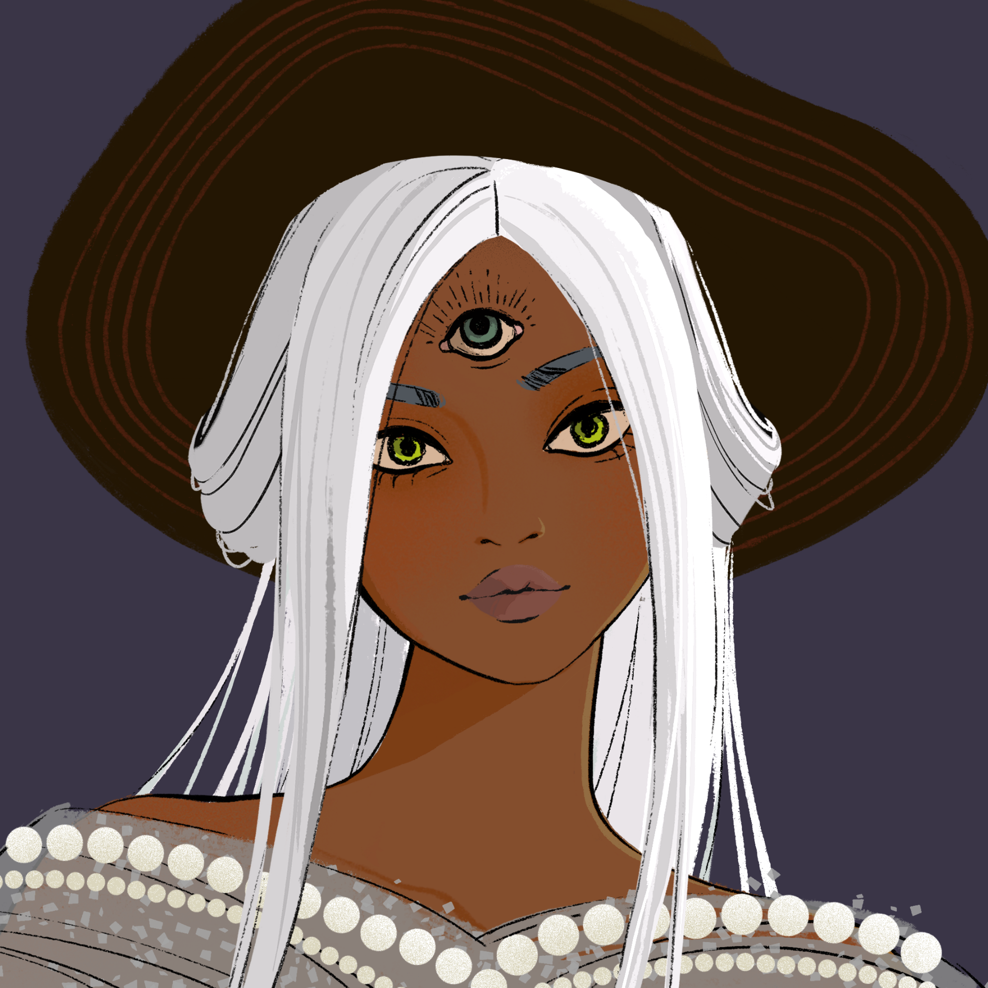 a portrait of Mademoiselle candle