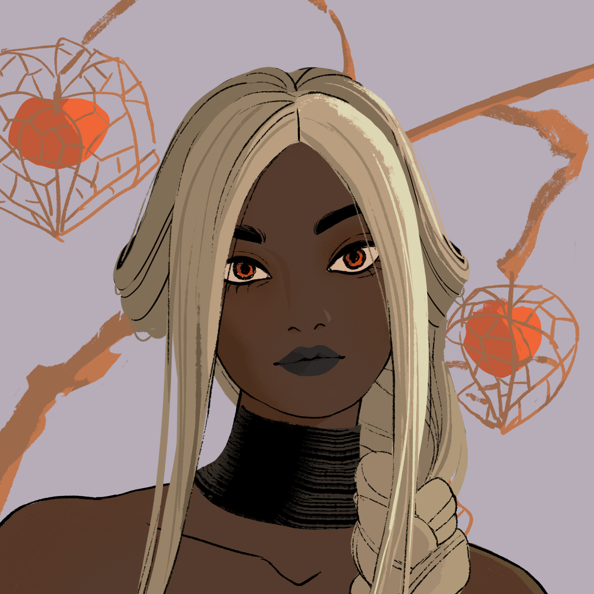 a portrait of Kone, the blithe chrage