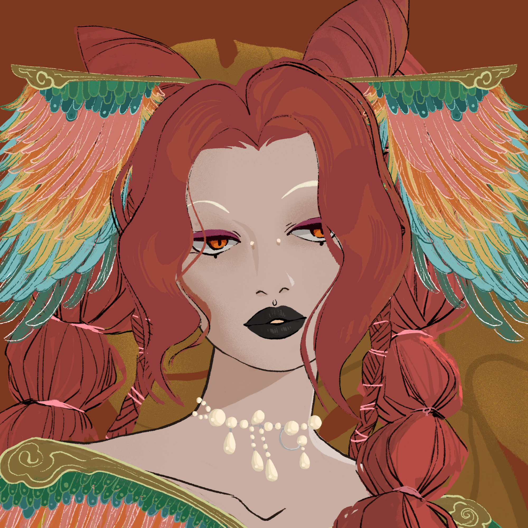 a portrait of Symphony the mauve