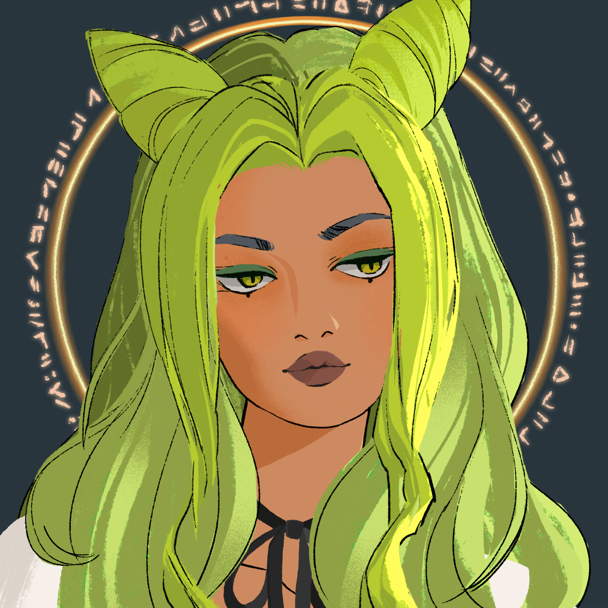 a portrait of Capella the alert