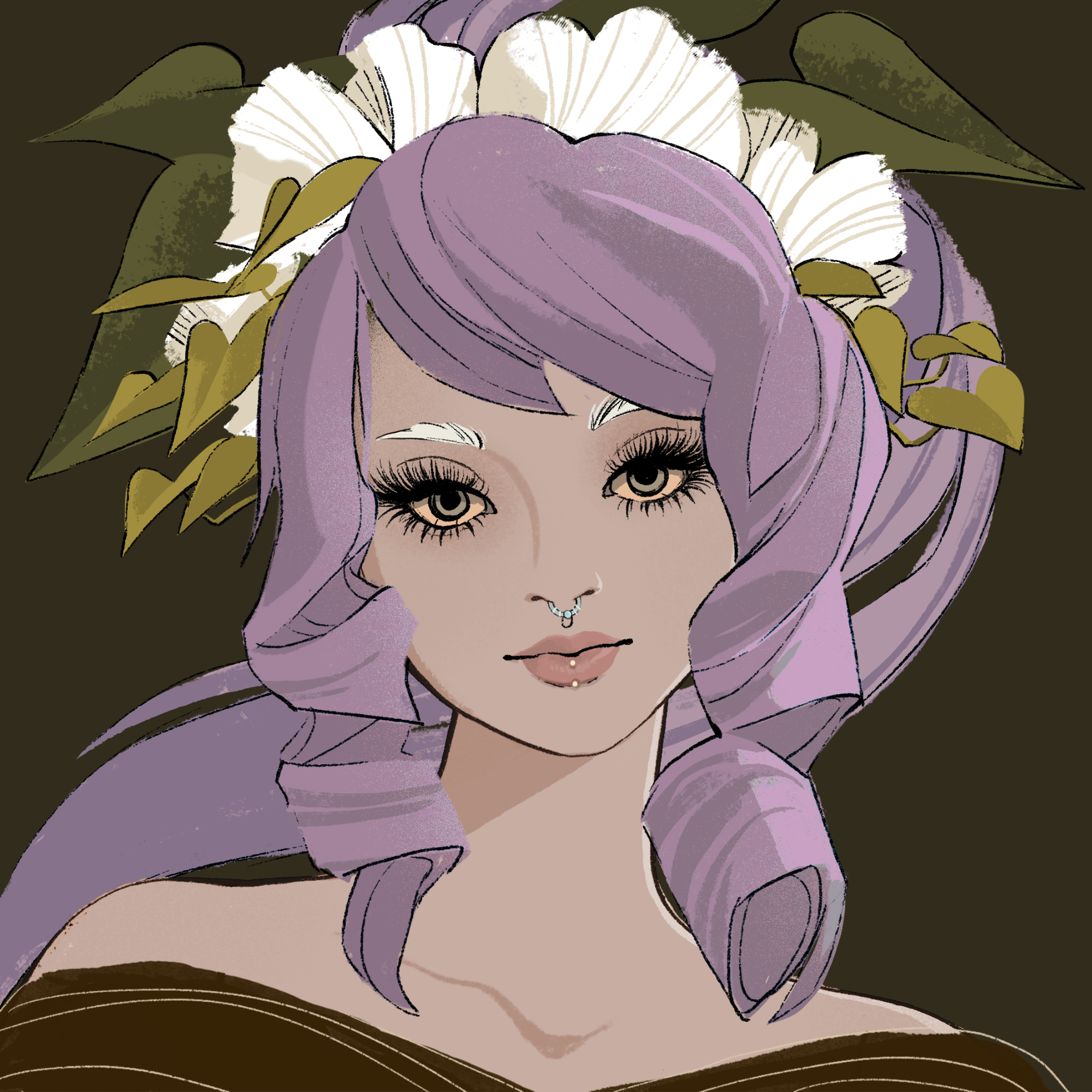 a portrait of Linen weed