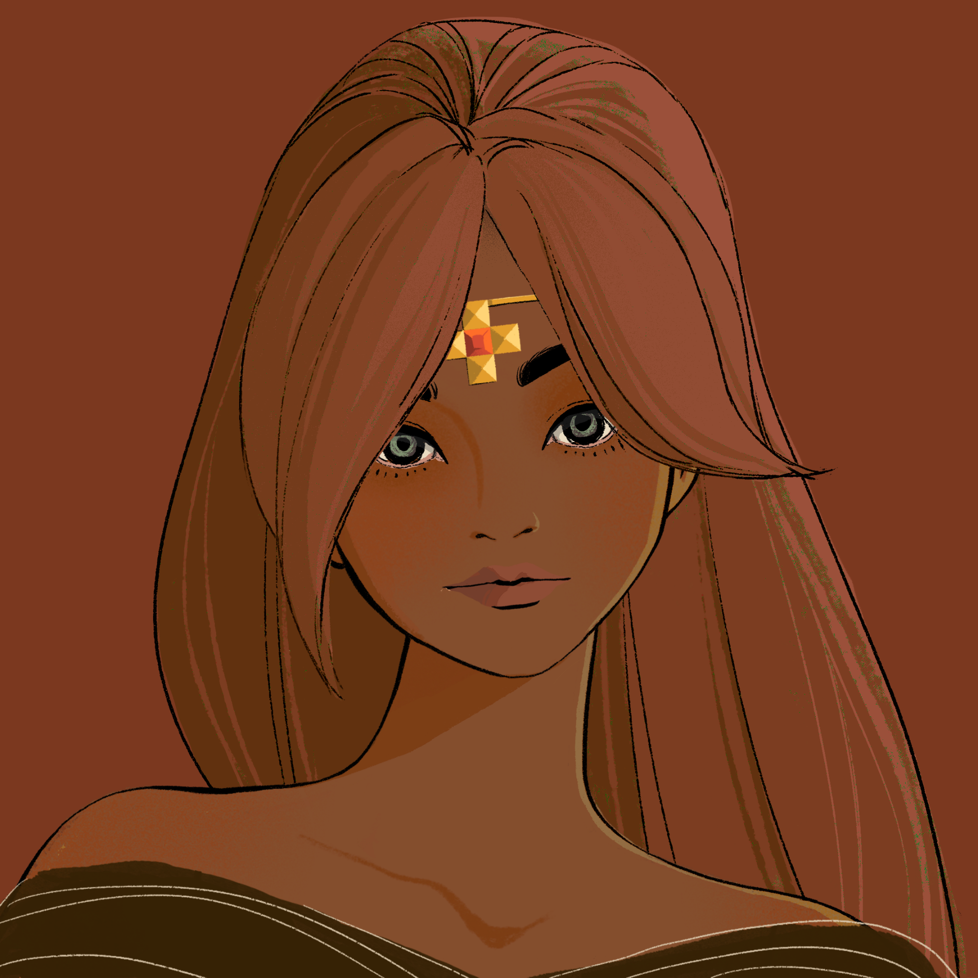 a portrait of Spinel the mauve