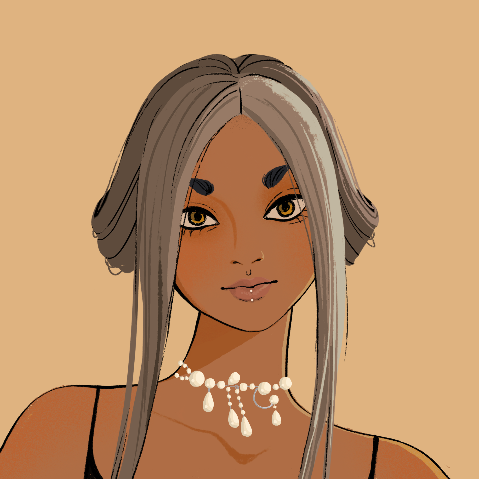 a portrait of Morganite the charming