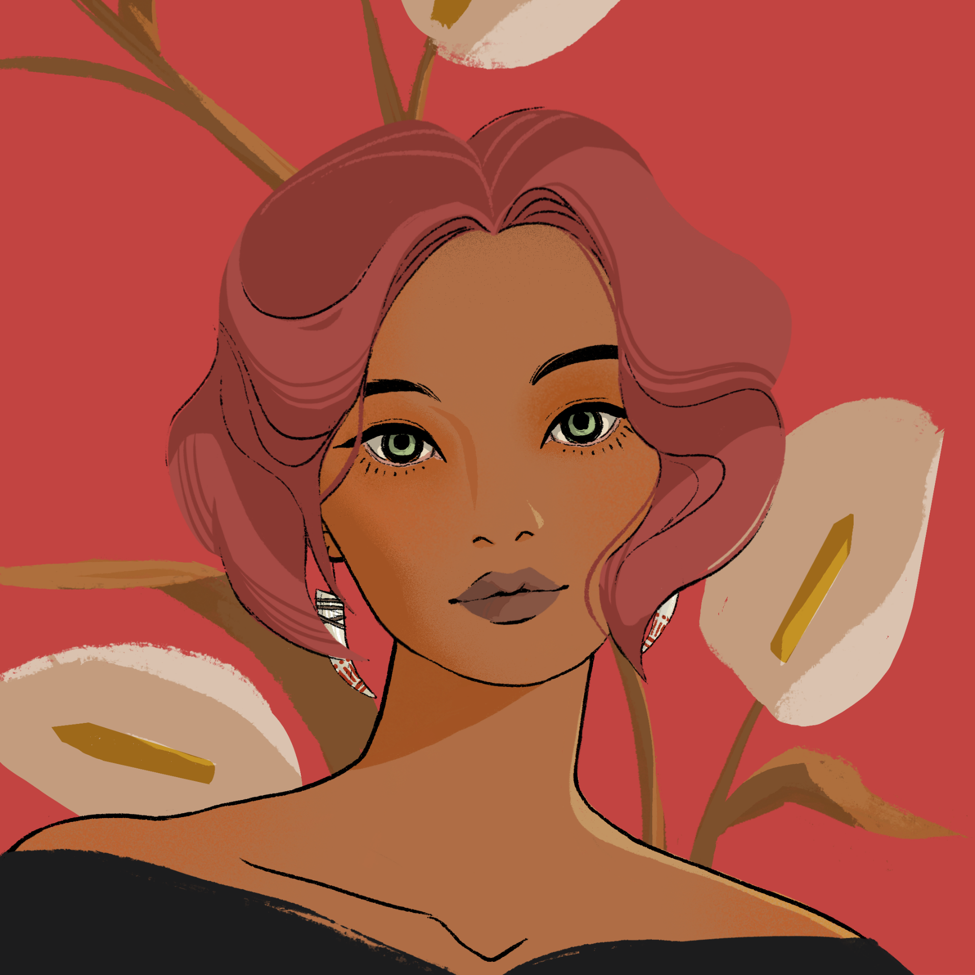 a portrait of Yali, the mischievous whip