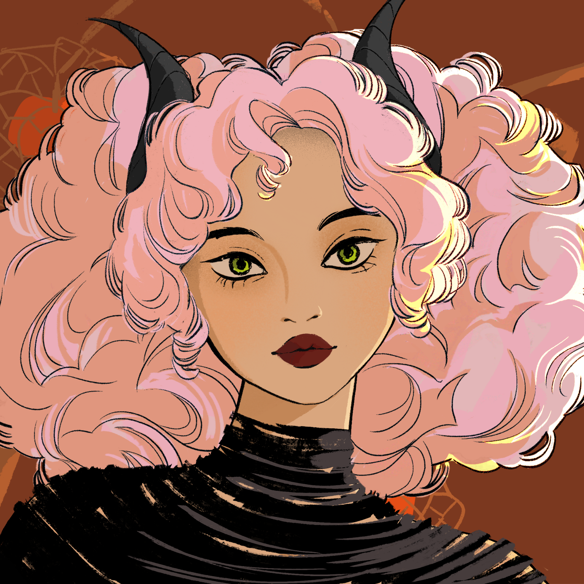 a portrait of Volcano the burgundy