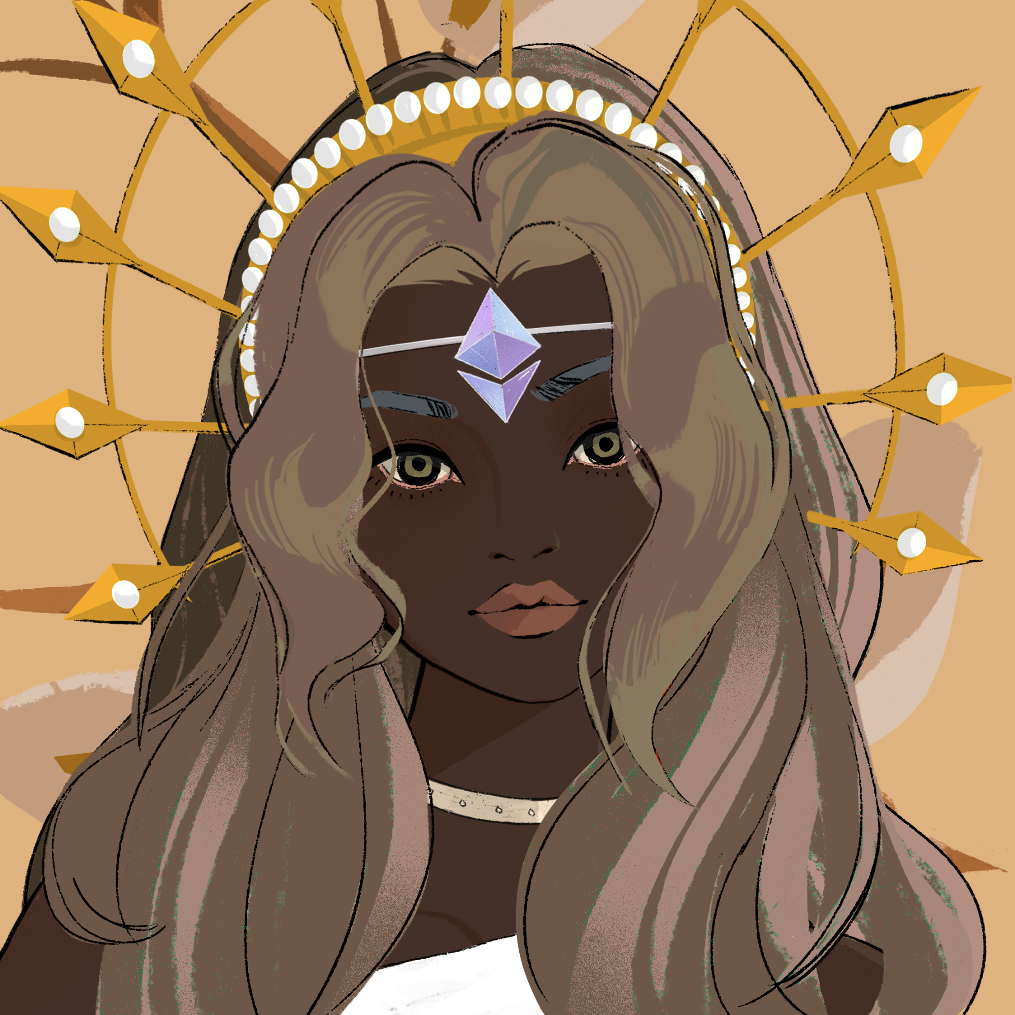 a portrait of Georgette, the gilded crystal