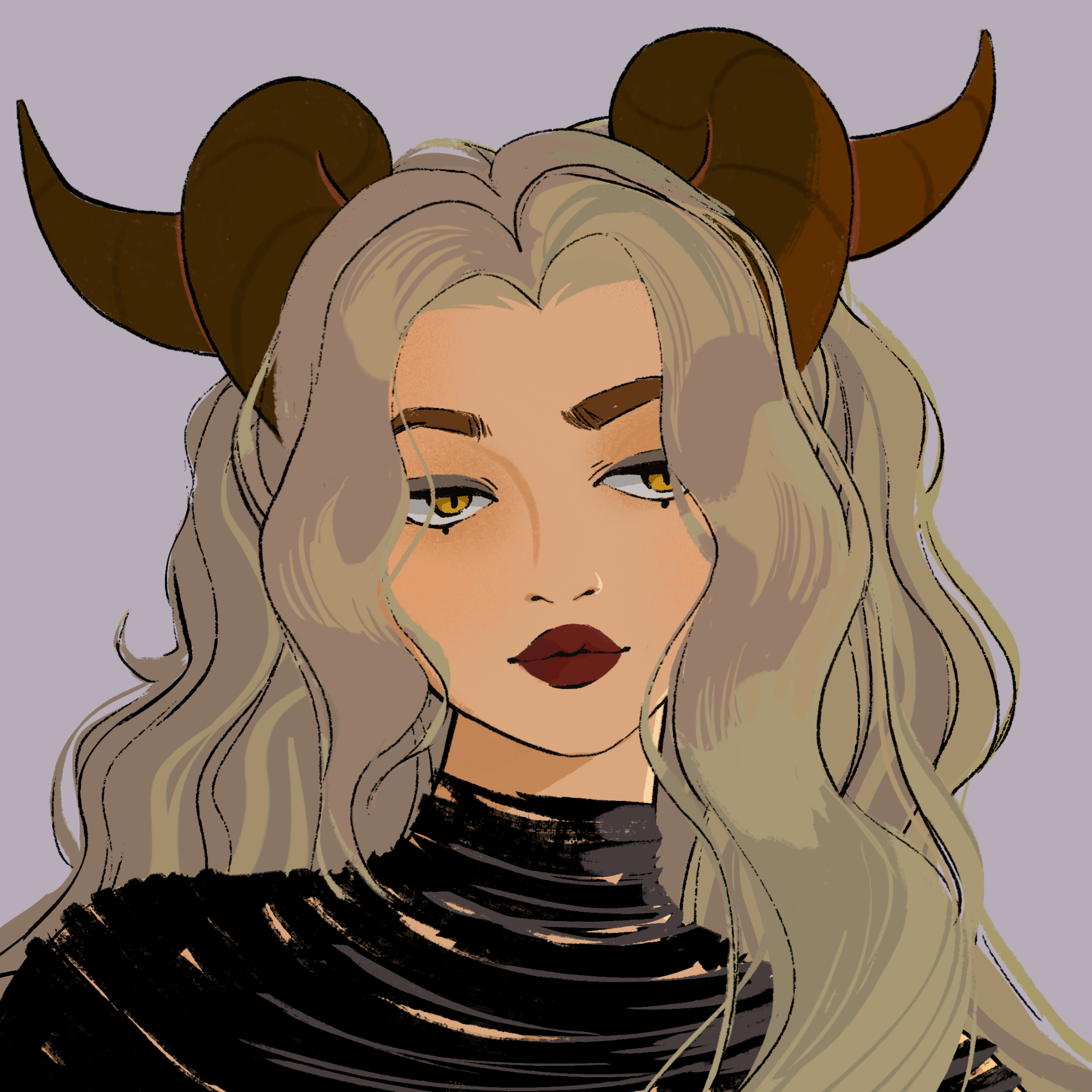 a portrait of Cereme of the demon market