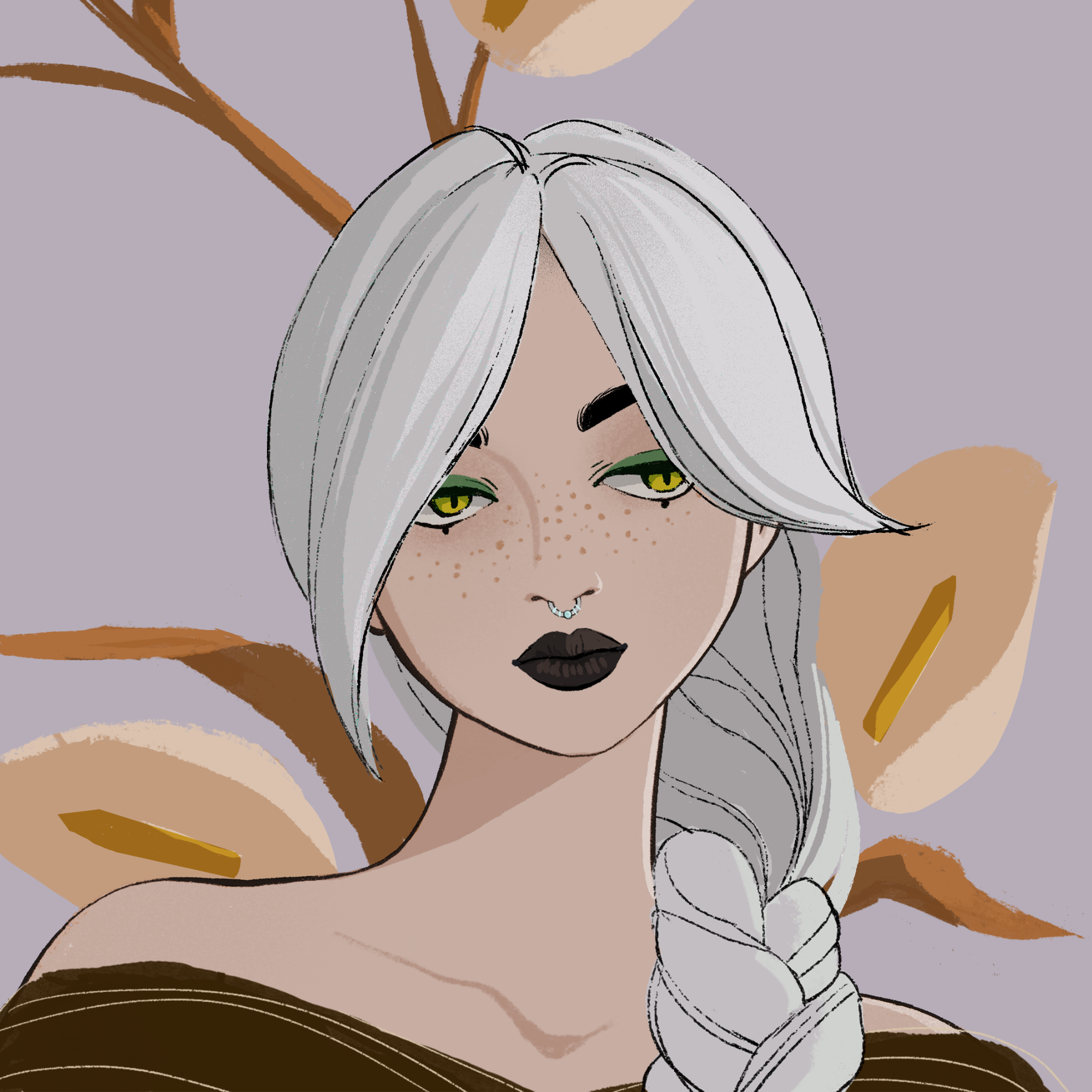 a portrait of Lace the stylish