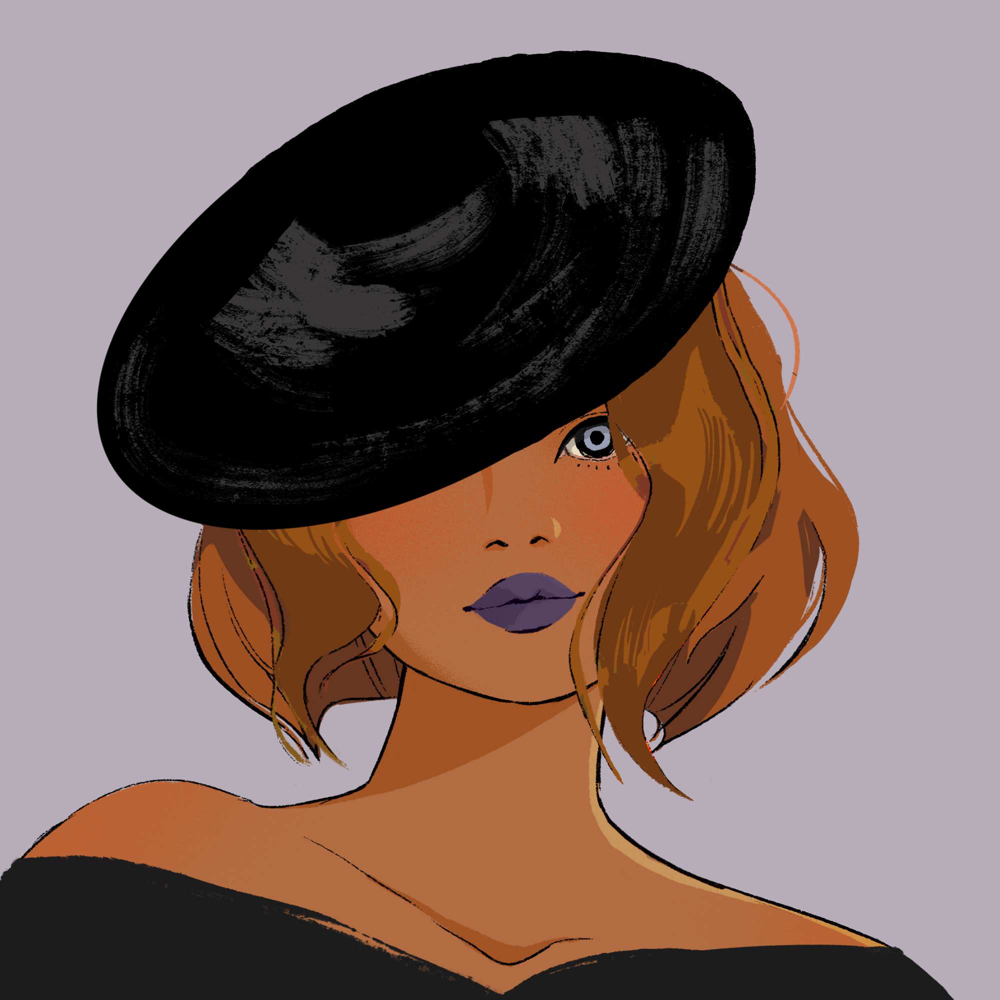 a portrait of Calcium, the midnight katana