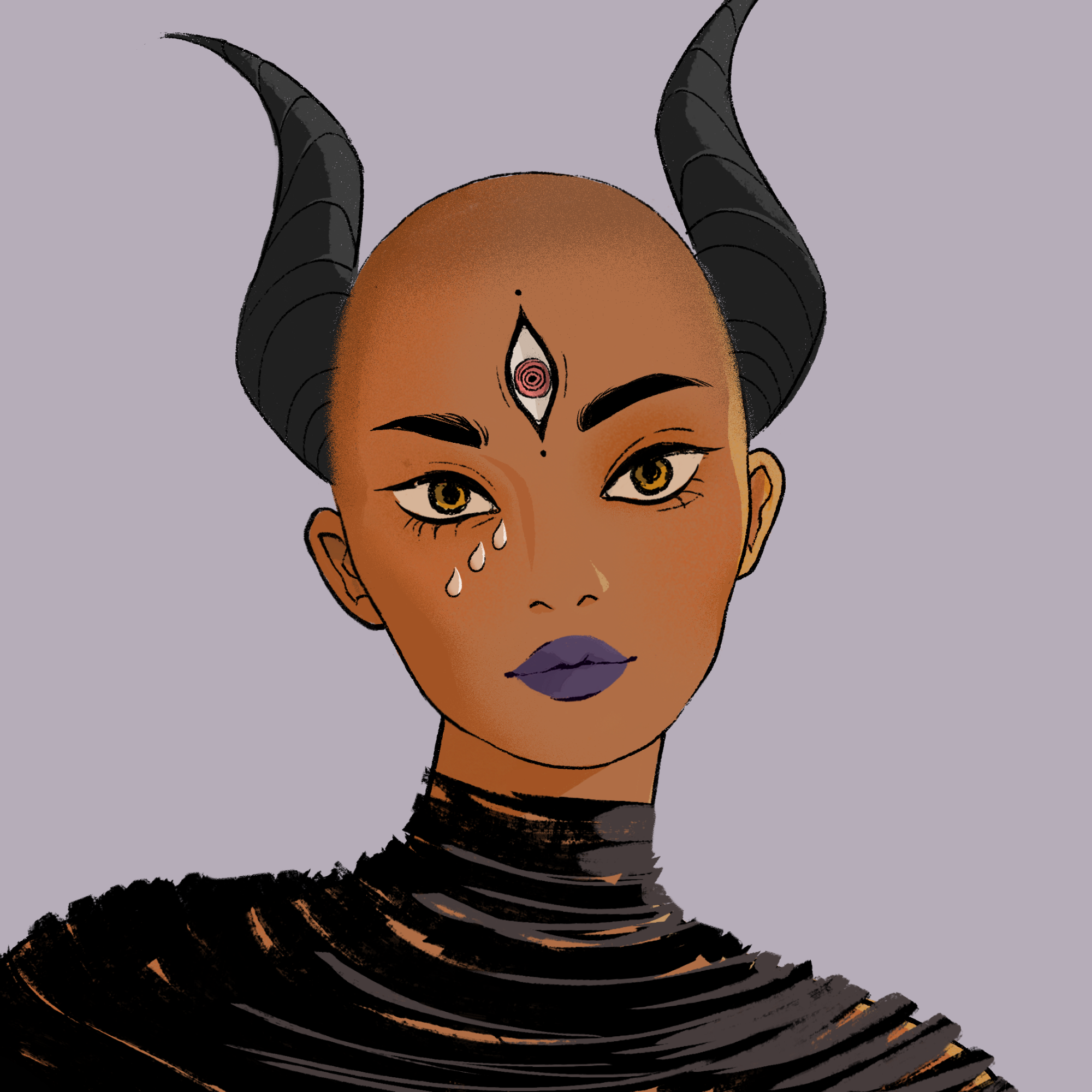 a portrait of Mashu, the splintered chrage