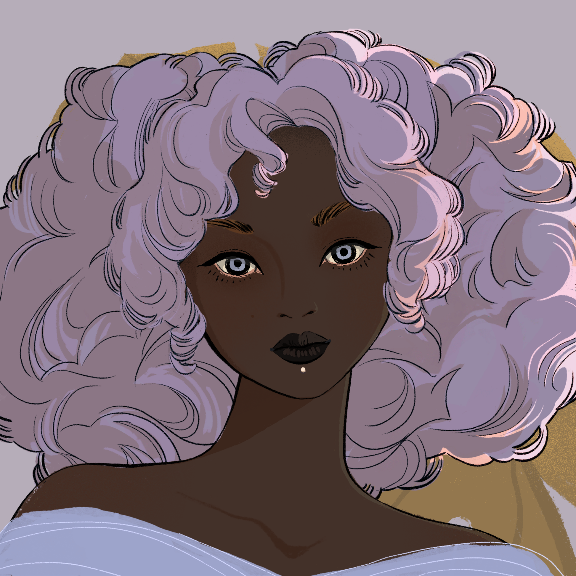 a portrait of Cherimoya, the overcast vision