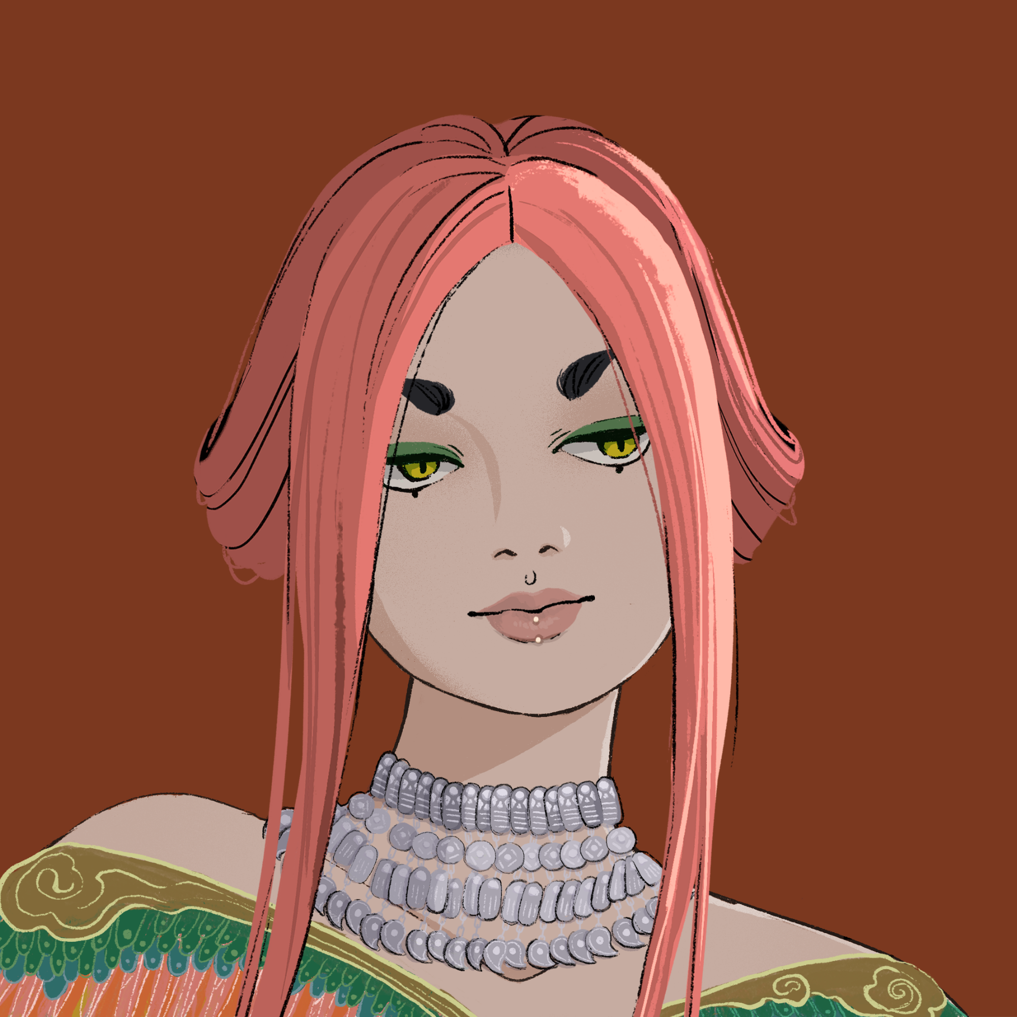 a portrait of Topaz powder