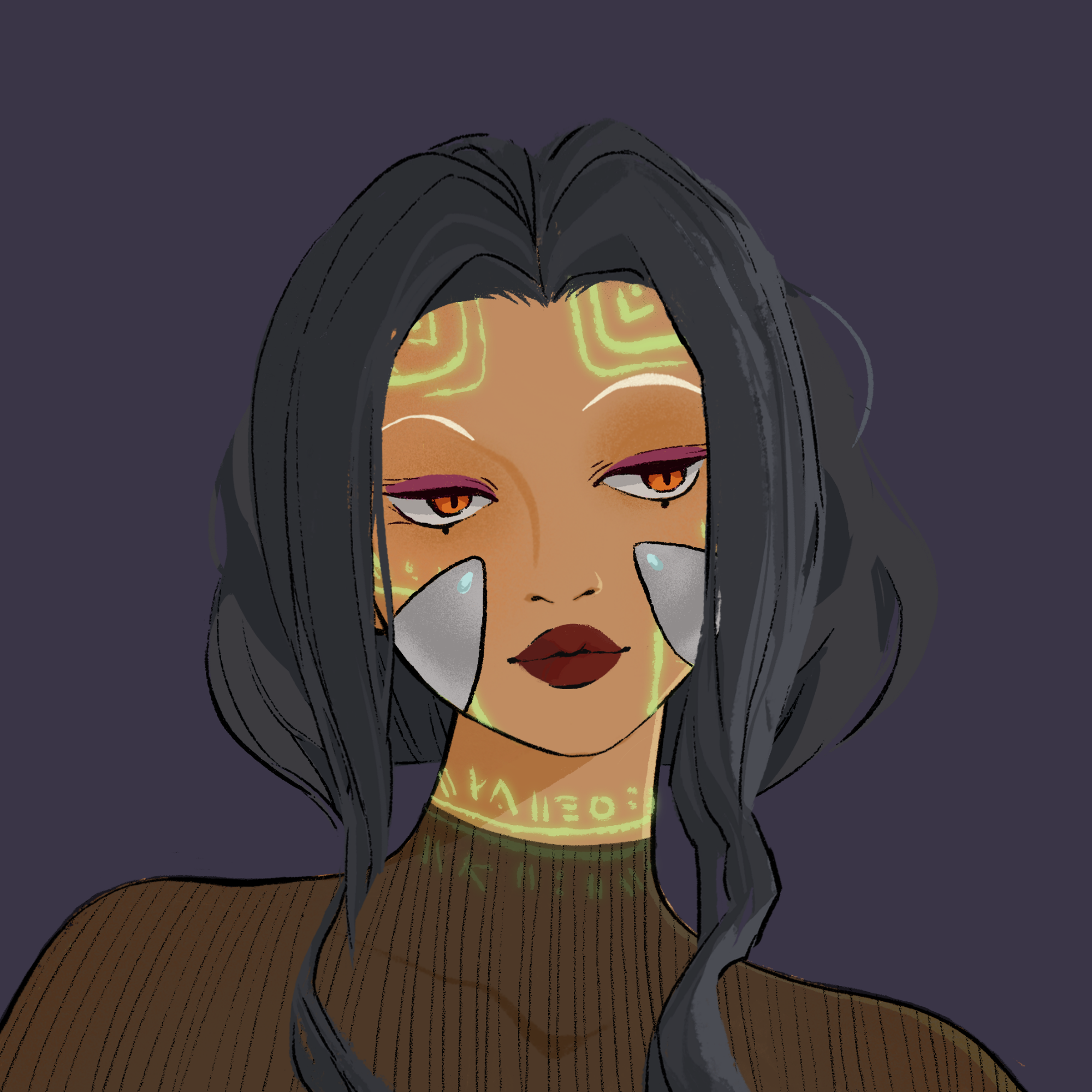 a portrait of Chamaeleon angle