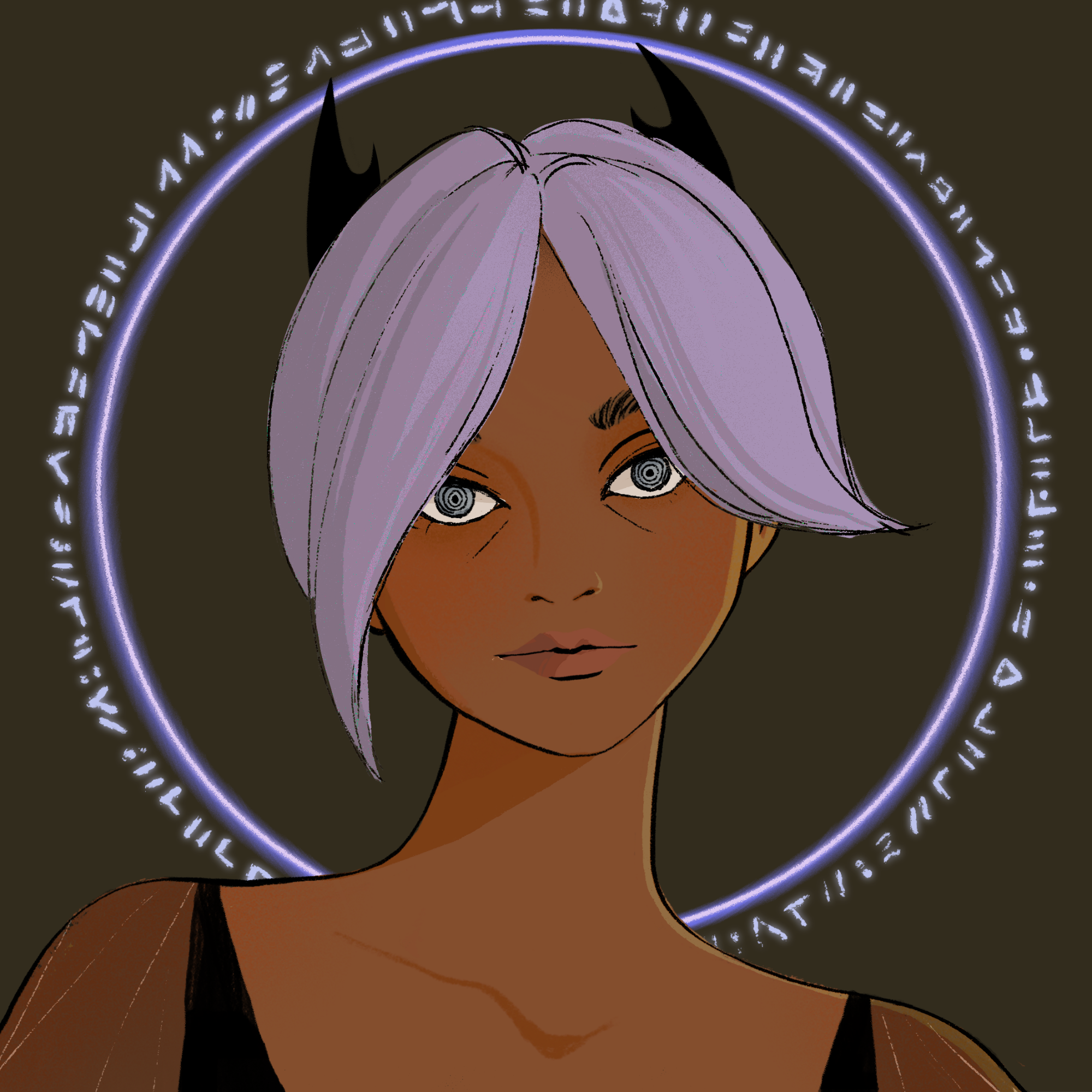 a portrait of Achernar the astute