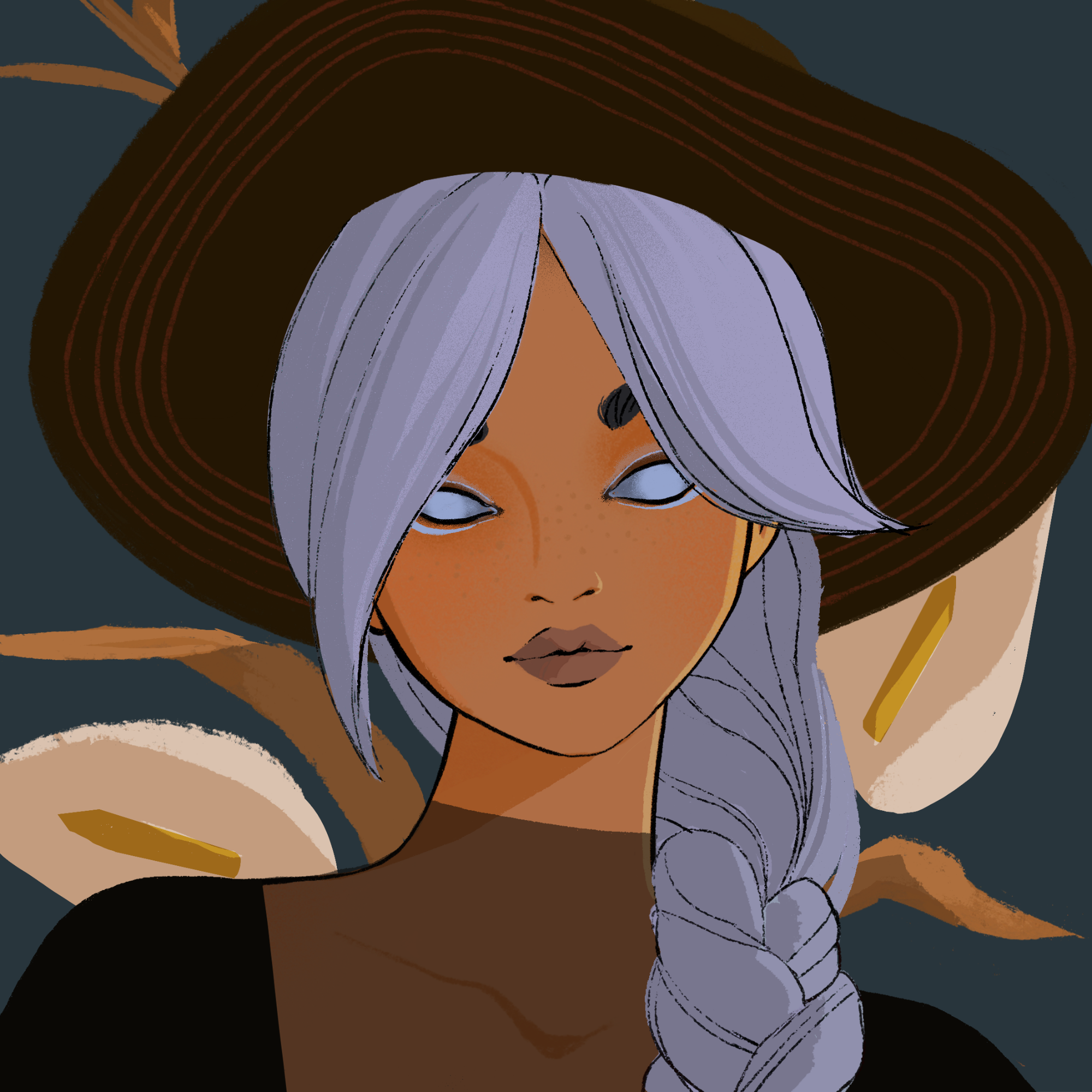 a portrait of Grape, the pastel estuary