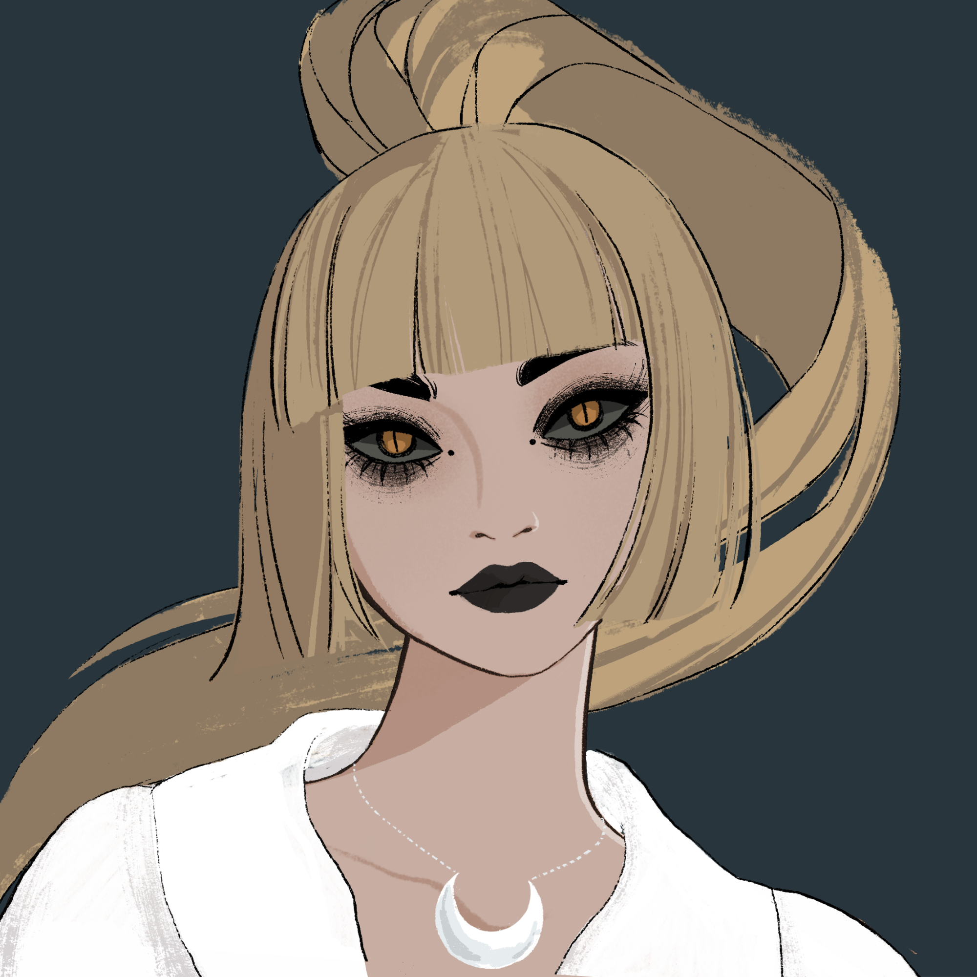 a portrait of Tiama, the mahogany seance