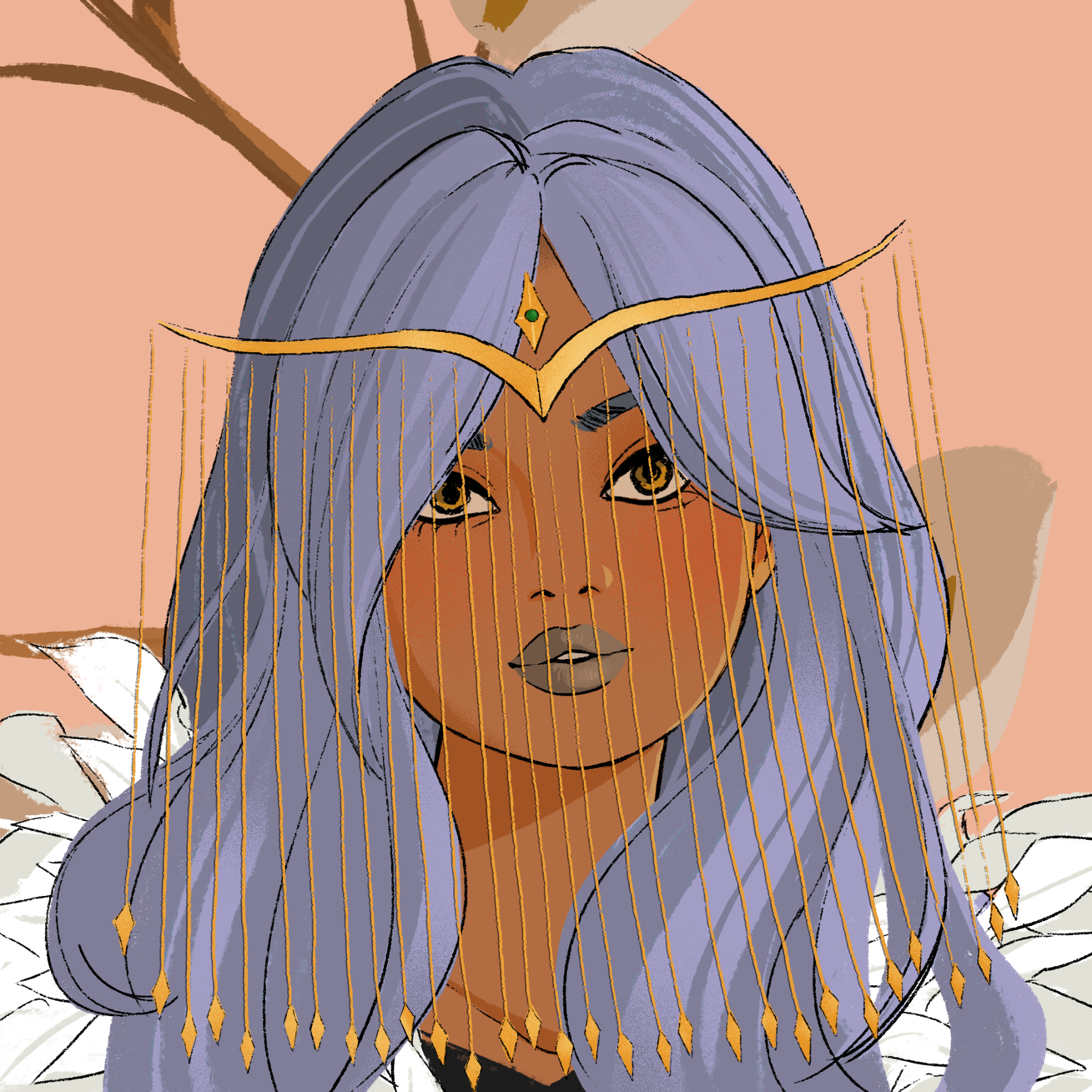 a portrait of Morganite, the light trinket