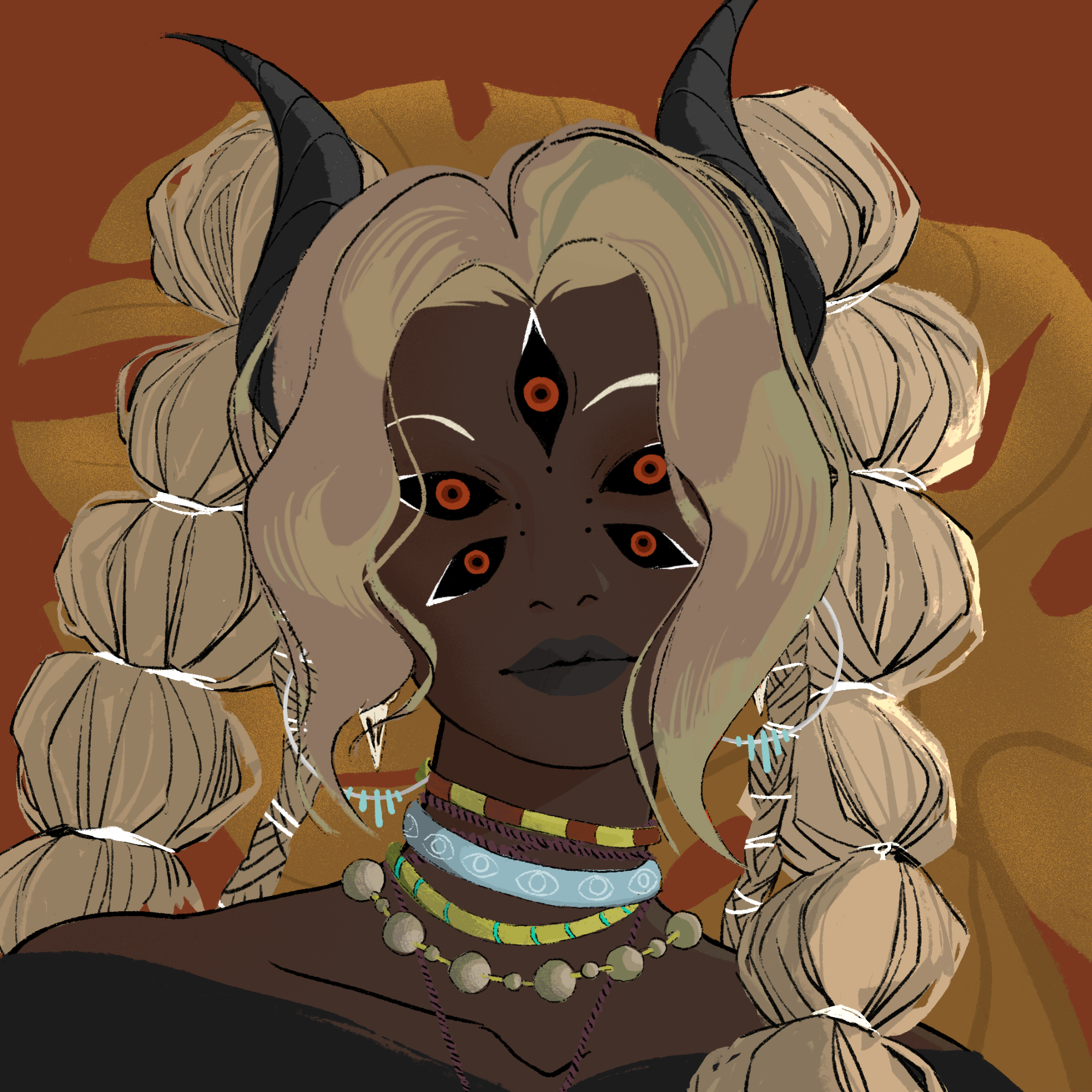 a portrait of Spurr, the scarlet shard