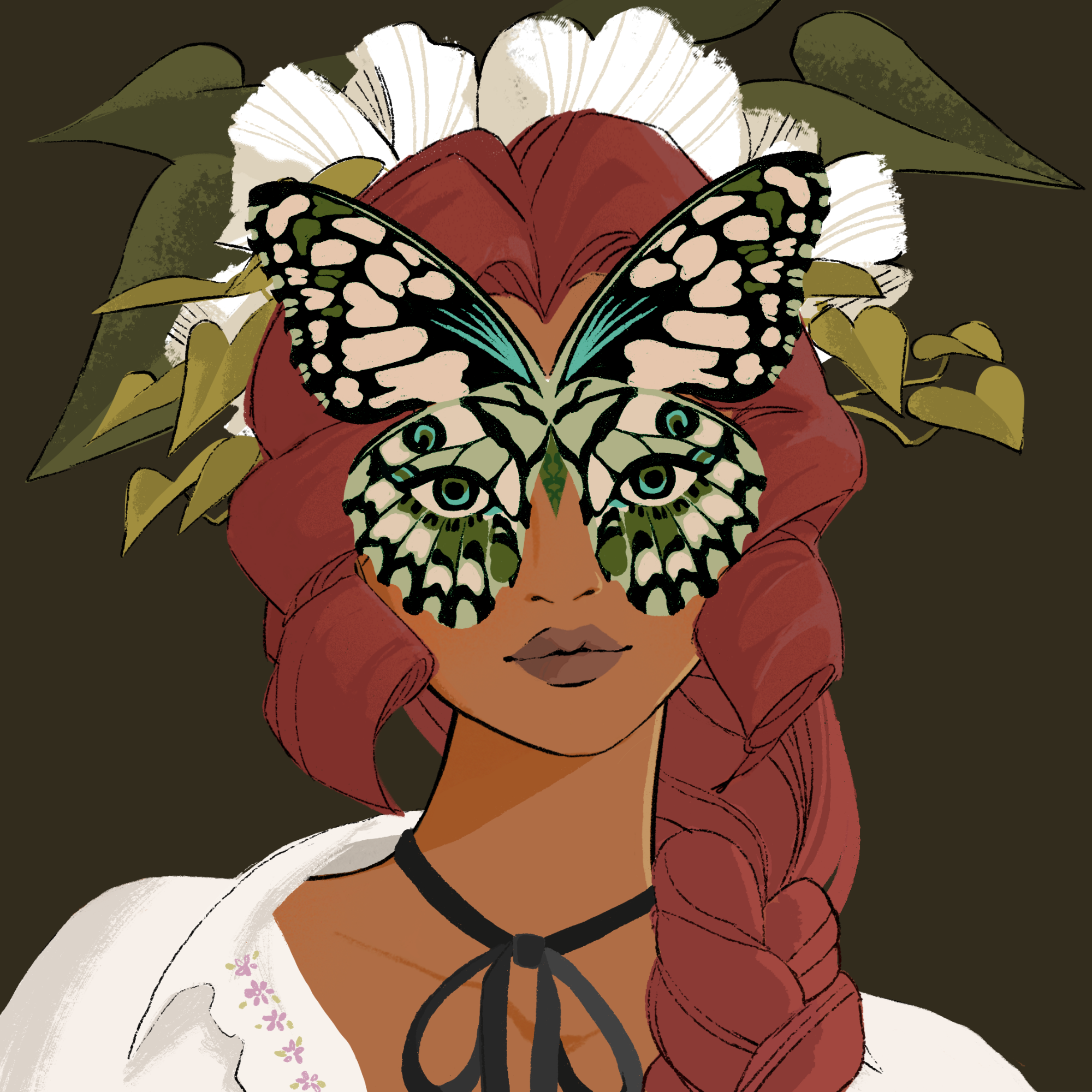 a portrait of Amanita of the wastes