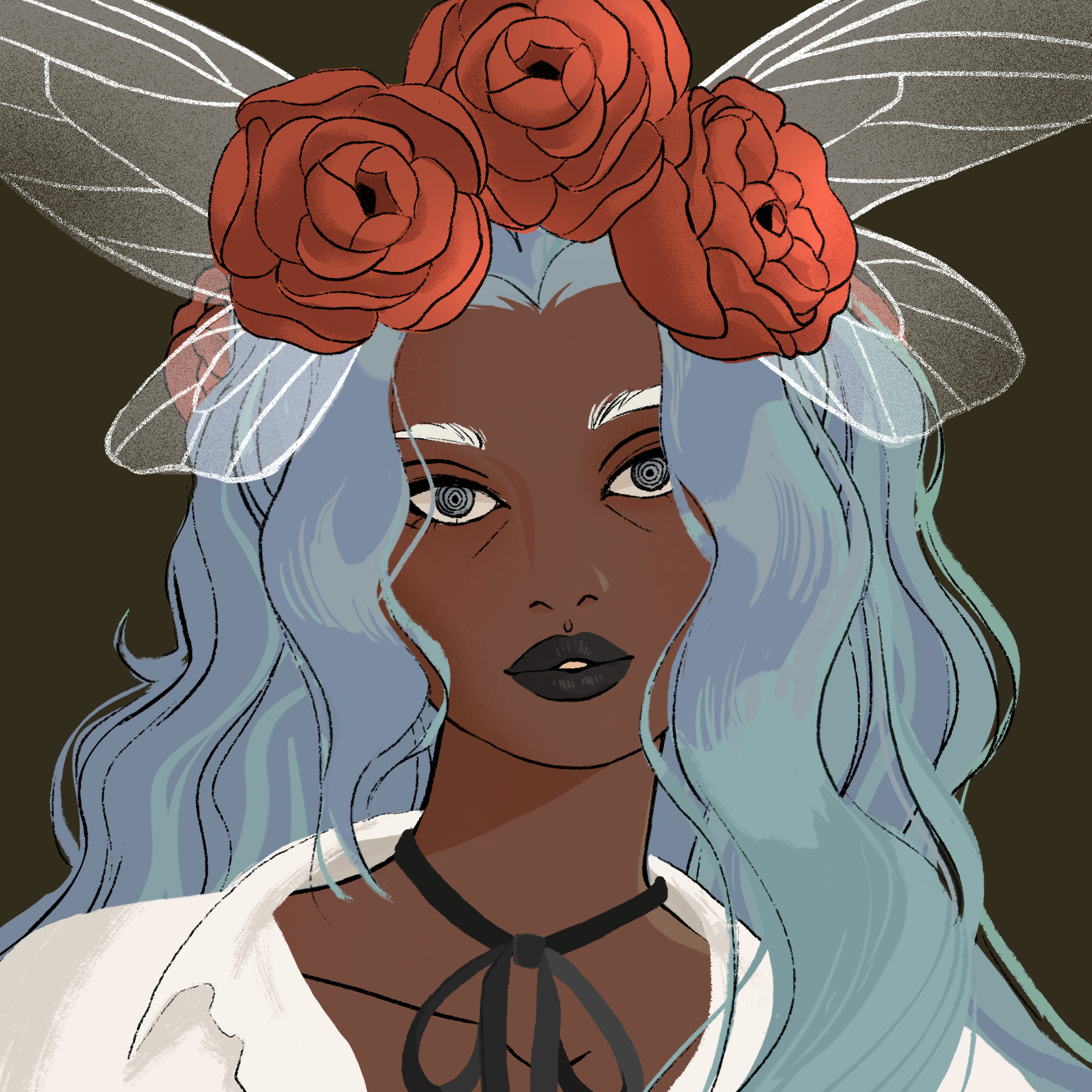 a portrait of Flax, the iron pail